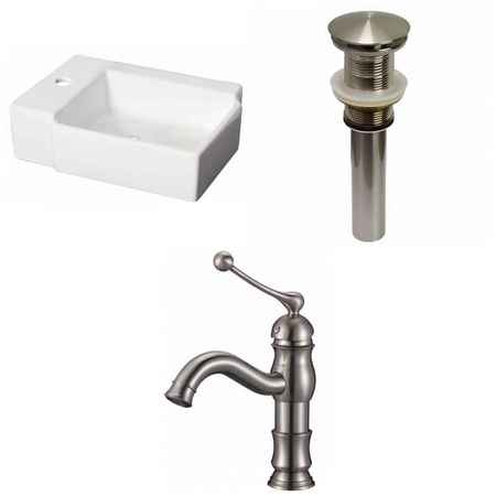 16.25-in. W Above Counter White Vessel Set For 1 Hole Left Faucet -  AMERICAN IMAGINATIONS, AI-30930
